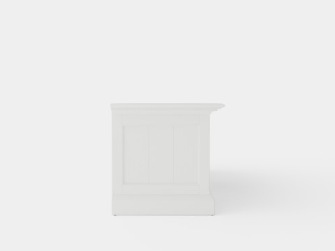 Hampton TV Bench Shelf 4 Boxes White 3D Модель