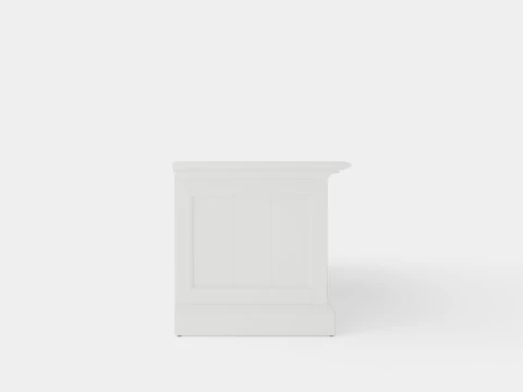 Hampton TV Bench Shelf 4 Boxes White 3D Model