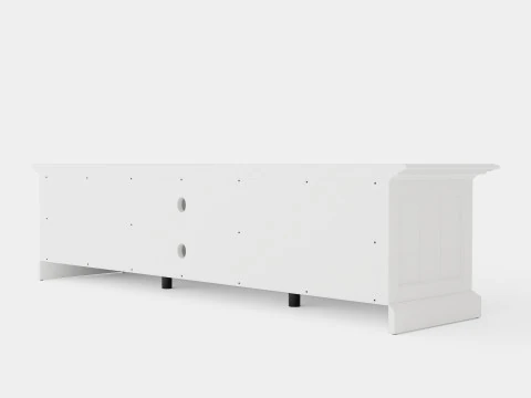 Hampton TV Bench Shelf 4 Boxes White 3D Model