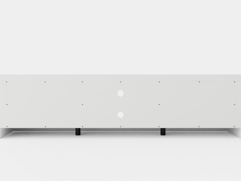 Hampton TV Bench Shelf 4 Boxes White 3D Модель