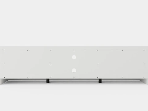 Hampton TV Bench Shelf 4 Boxes White 3D Model