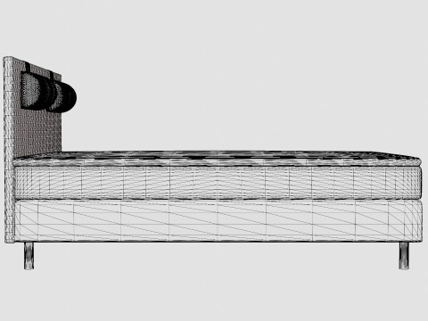 Happy Continental Bed 3D Model