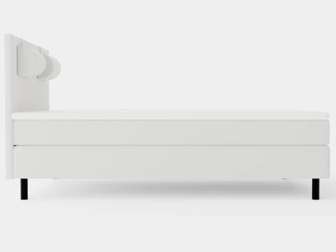 Happy Continental Bed Light Gray 3D Model