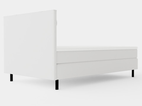 Happy Continental Bed Light Gray 3D Model