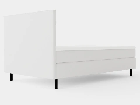 Happy Continental Bed Light Gray 3D Model