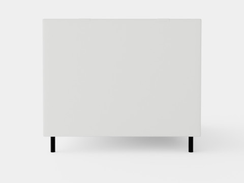 Happy Continental Bed Light Gray 3D Model