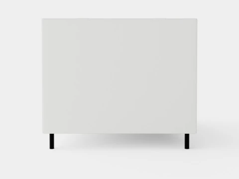 Happy Continental Bed Light Gray 3D Model