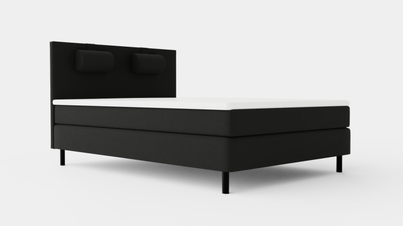 Happy Continental Bed Black 3D 모델 .c4d .max .obj .3ds .fbx .stl .blend