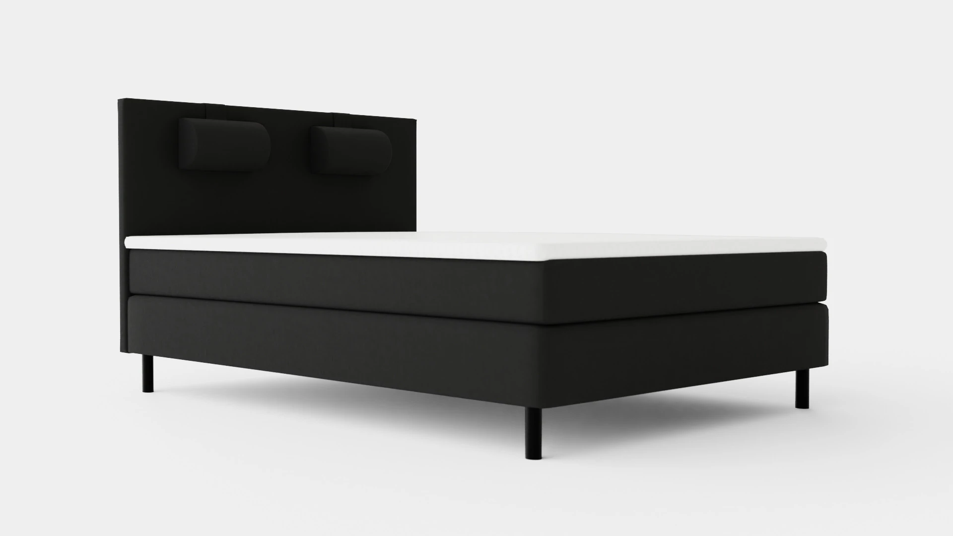 Happy Continental Bed Black 3D Model .c4d .max .obj .3ds .fbx .stl .blend 