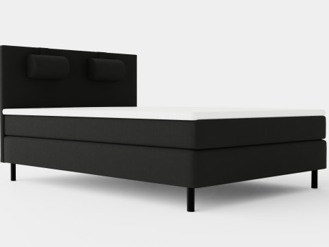 Happy Continental Bed Black 3D 모델