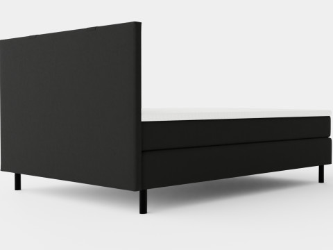 Happy Continental Bed Black 3D 모델