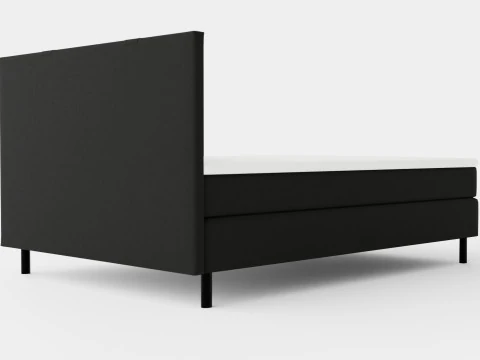 Happy Continental Bed Black 3D Model