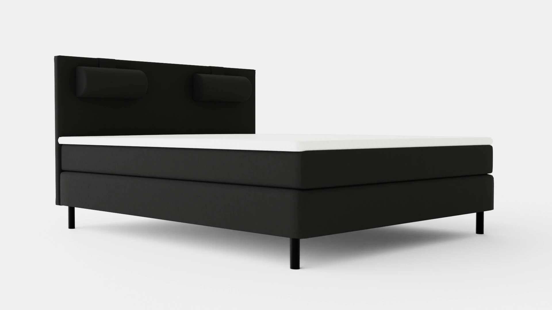 Happy Continental Bed Black 3D Model .c4d .max .obj .3ds .fbx .stl .blend