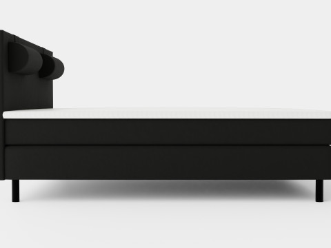Happy Continental Bed Black 3D Model