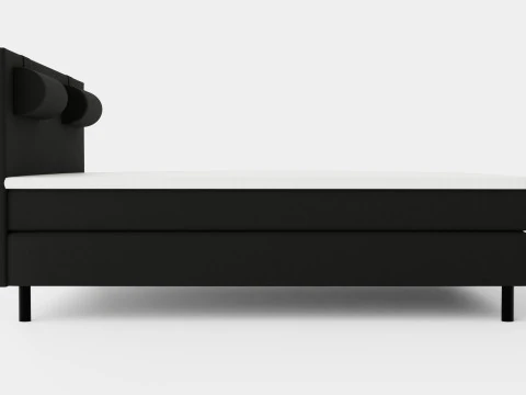 Happy Continental Bed Black 3D Model