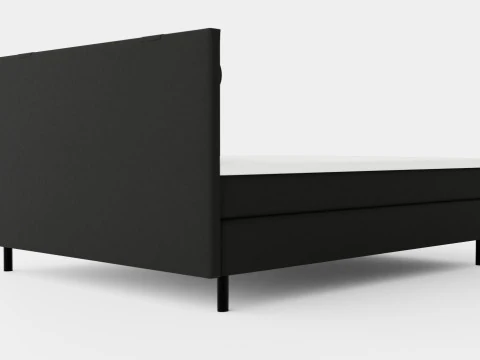 Happy Continental Bed Black 3D Model
