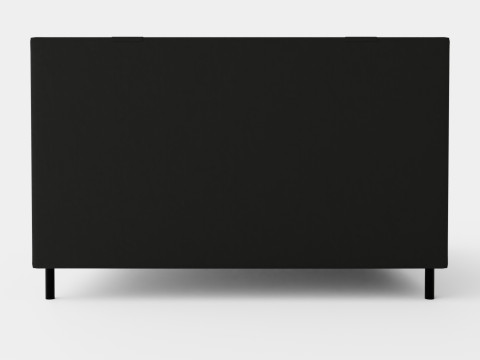 Happy Continental Bed Black 3D Model