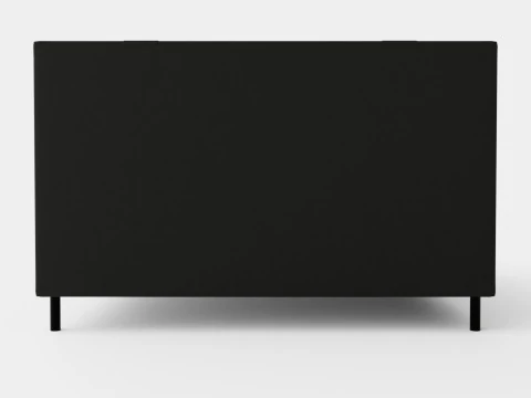 Happy Continental Bed Black 3D Model