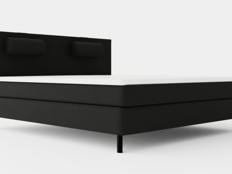Happy Continental Bed Black 3D Модель