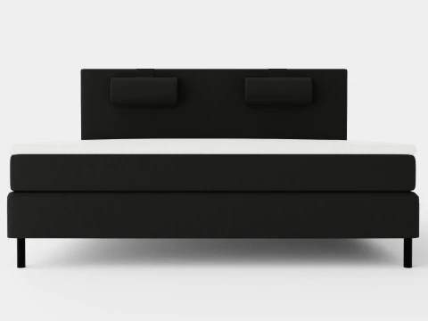 Happy Continental Bed Black 3D Model