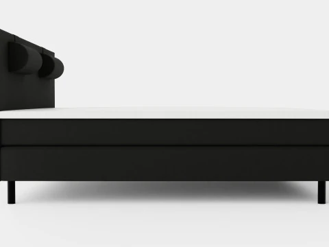 Happy Continental Bed Black 3D Model