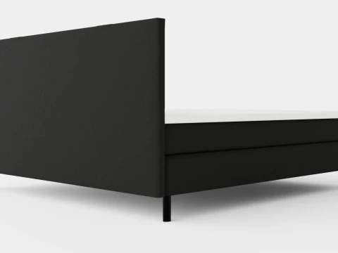 Happy Continental Bed Black 3D Model