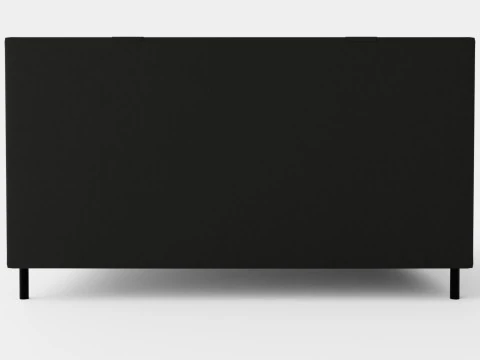 Happy Continental Bed Black 3D Model