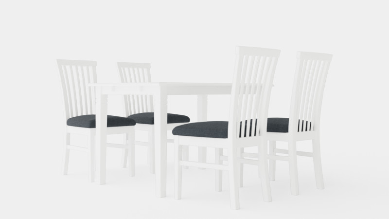 Hartford Dining Table With 4 Lacko Chairs 3Dモデル .c4d .max .obj .3ds .fbx .stl .blend