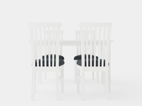 Hartford Dining Table With 4 Lacko Chairs 3Dモデル