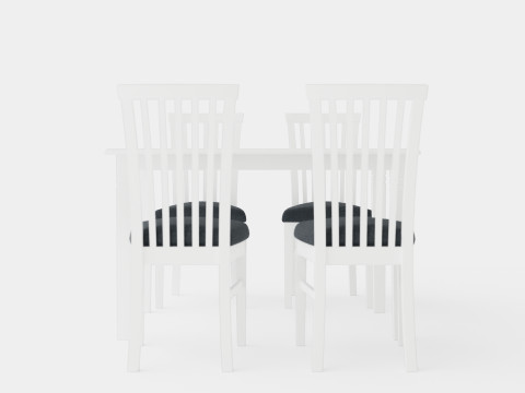 Hartford Dining Table With 4 Lacko Chairs 3Dモデル