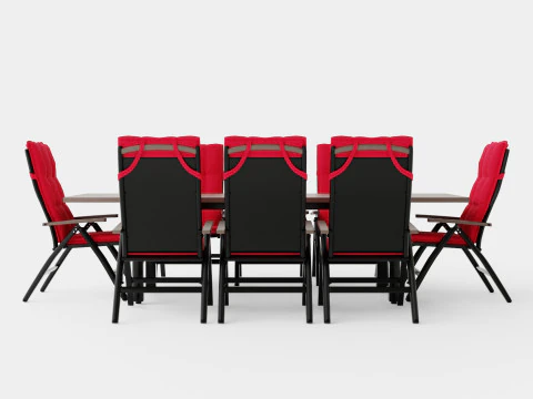 Hillerstorp Nydala Food Group 8 Position Chairs 3D Model