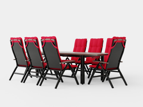 Hillerstorp Nydala Food Group 8 Position Chairs 3D Model