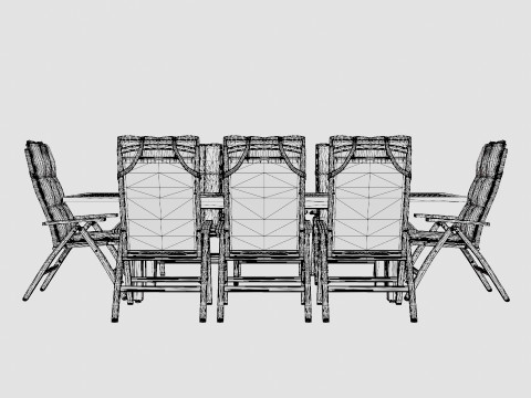 Hillerstorp Nydala Food Group 8 Position Chairs 3D Model