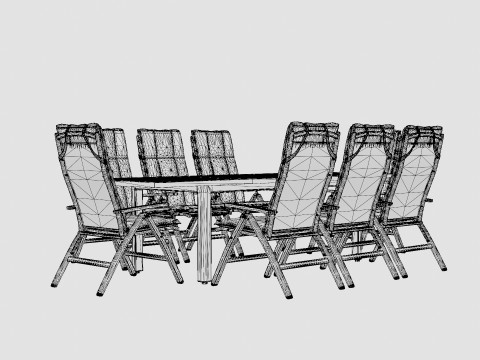 Hillerstorp Nydala Food Group 8 Position Chairs 3D Model