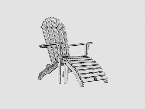 Hillerstorp Tennesse Стул с подставкой для ног 3D Модель