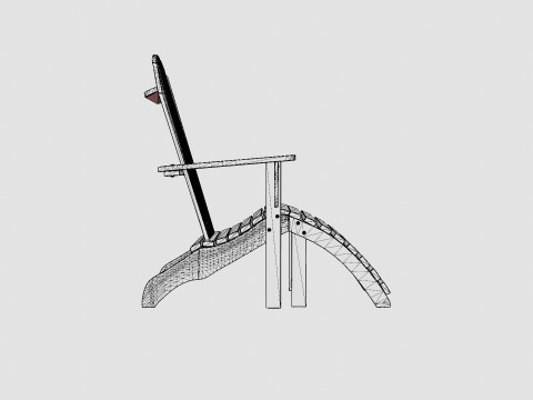 Hillerstorp Tennesse Стул с подставкой для ног 3D Модель