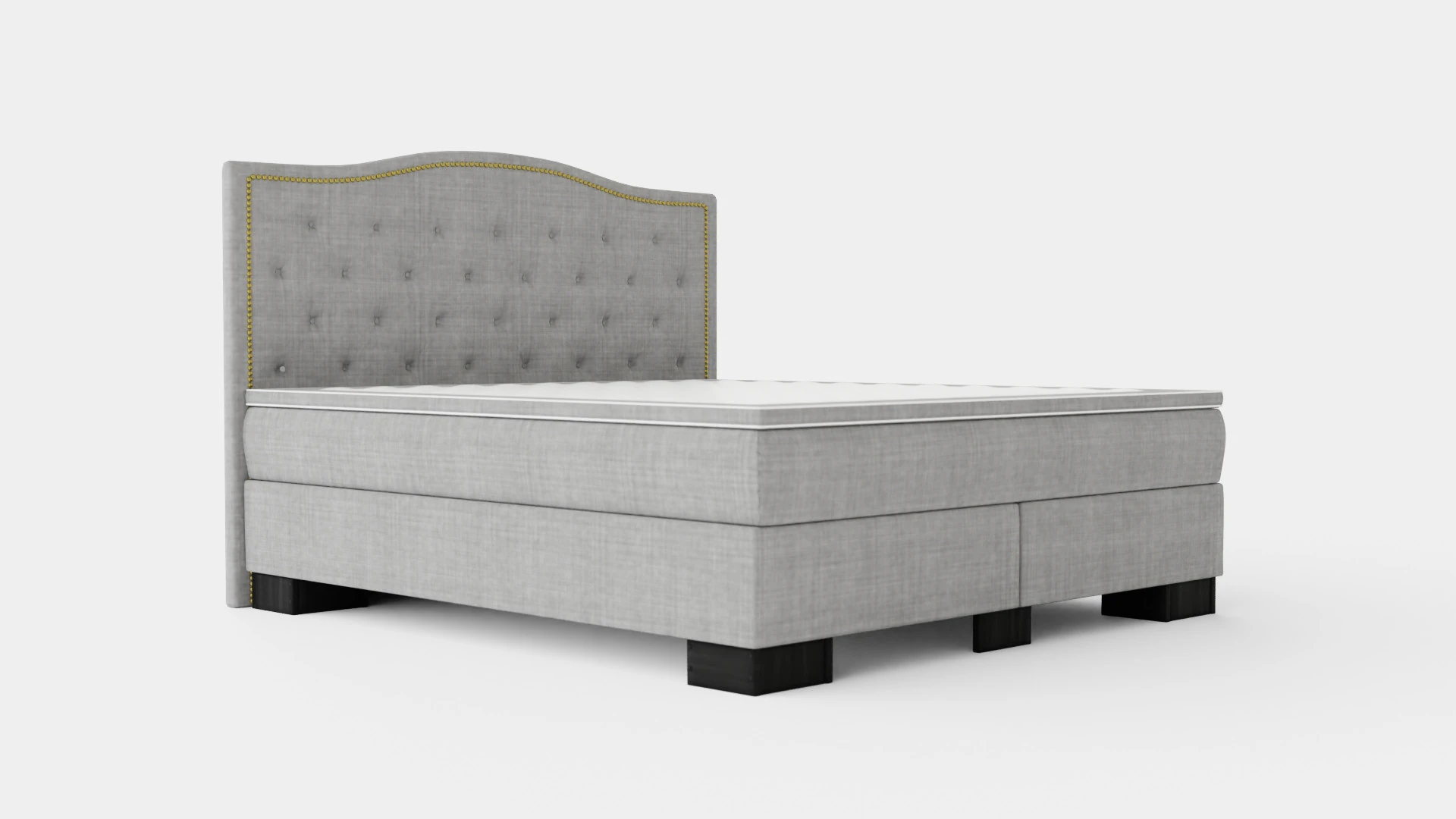 Hilton Luxury Complete Bed Package Admiral Headboard Top 3D Model .c4d .max .obj .3ds .fbx .stl .blend