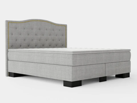 힐튼 럭셔리 컴플리트 베드 패키지 애드미럴 헤드보드 탑 3D 모델