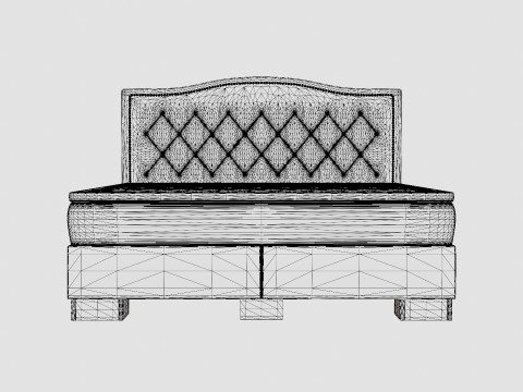 Hilton Luxury Complete Bed Package Admiral Headboard Top Modelo 3D