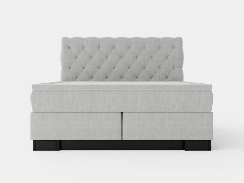 Hilton Luxury Continental Bed Light Gray 3D Model