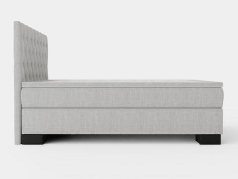 Hilton Luxury Continental Bed Light Gray 3D Model