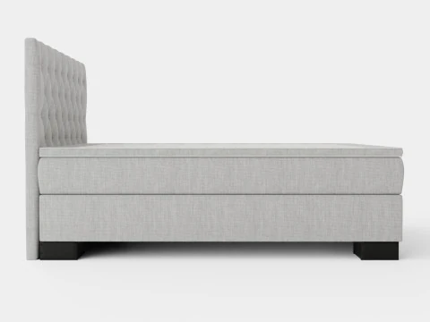 Hilton Luxury Continental Bed Light Gray 3D Model
