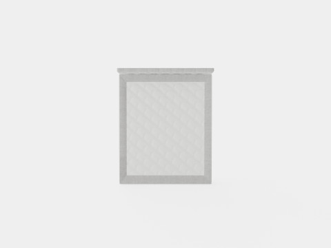 Hilton Luxury Continental Bed Light Gray 3D Model