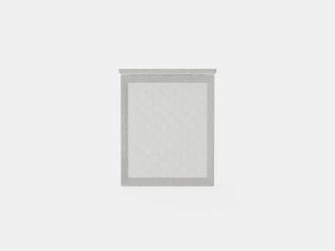 Hilton Luxury Continental Bed Light Gray 3D Model