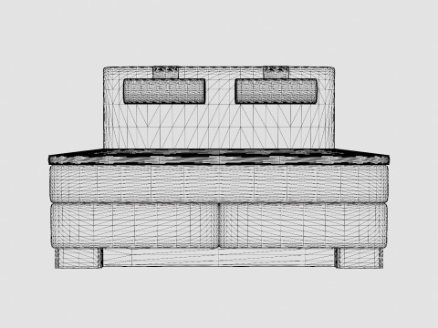 Hilton Luxury Continental Bed 3D Model