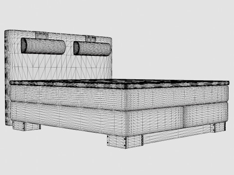 Hilton Luxury Continental Bed 3D Model