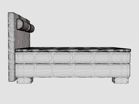 Hilton Luxury Continental Bed 3D Model