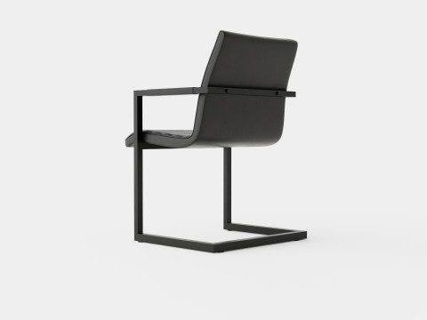 House Dining Chair Vintage Artificial Leather 3D Model