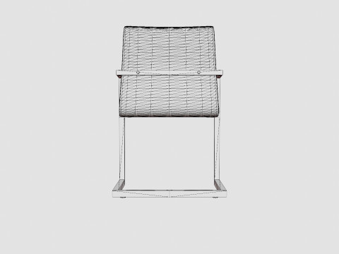 House Dining Chair Vintage Artificial Leather 3D Model
