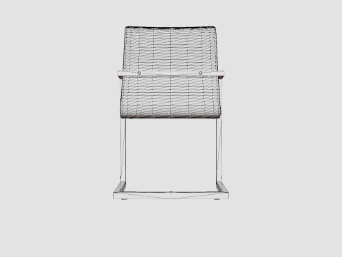 House Dining Chair Vintage Artificial Leather Dark Brown 3Dモデル